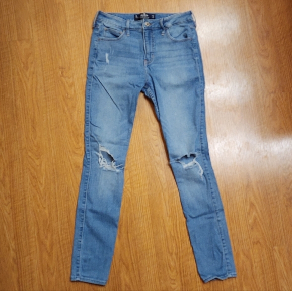 Hollister Denim - Hollister Light Wash High-rise Super Skinny Women's Blue Jeans Size 9L W29 L30